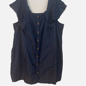 a.n.a Denim Butterfly sleeve Dress